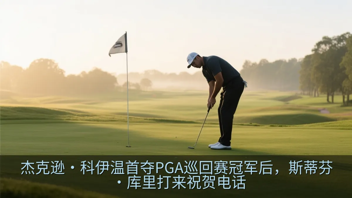 高尔夫球场上球员准备推杆的画面