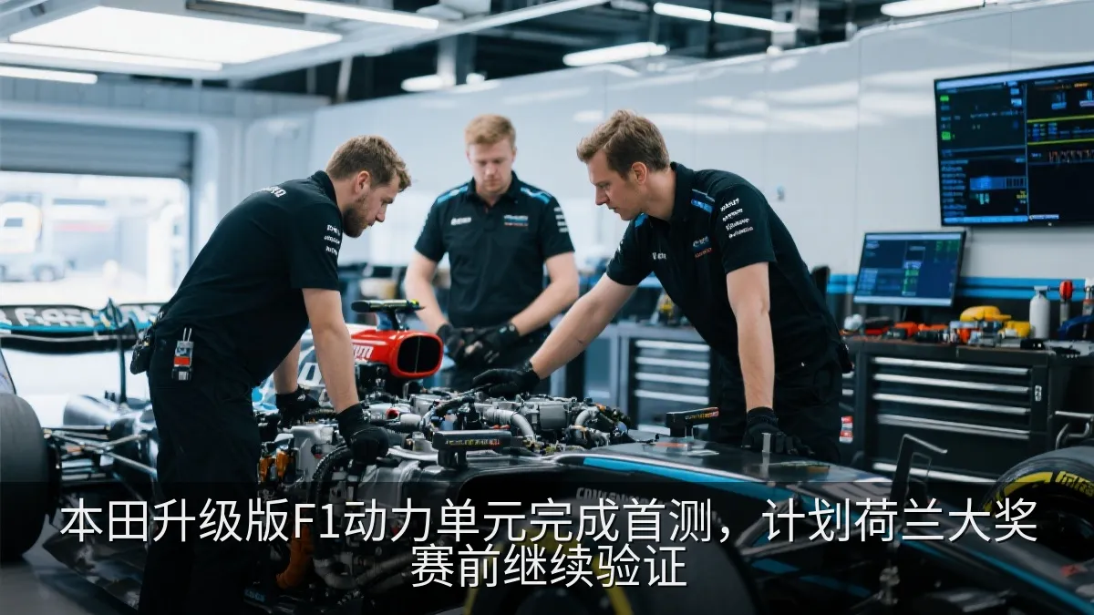 赛车工程团队在维修区准备测试